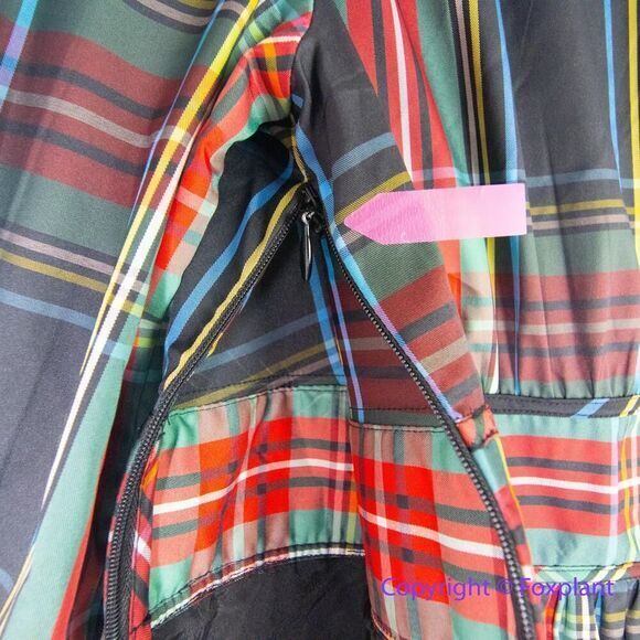 New *flawed* J Crew  V-Neck Taffeta Mini Dress in Stewart Plaid, size 12 - Picture 13 of 16
